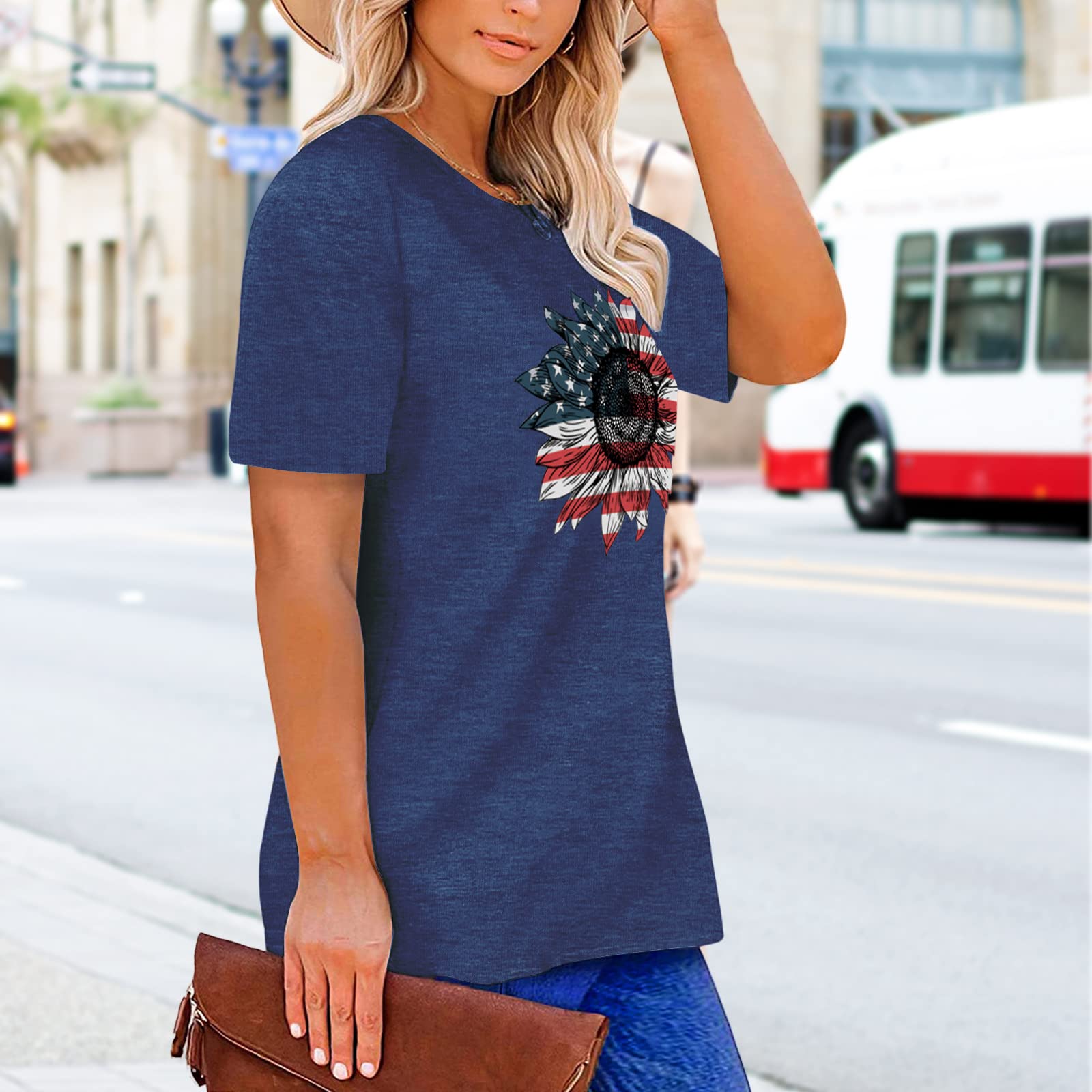 HDLTE Women's Plus Size Casual Short Sleeve Graphic Tee Shirt - Oversized Comfort Fit T-Shirt for Women | Perfect for Everyday Wear, Lounge & Street Style