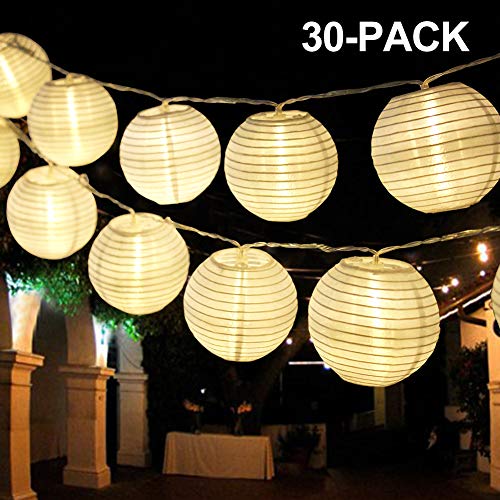 20' Long (10' x 2) - Pure WHITE Mini Lanterns - Christmas Party Decor