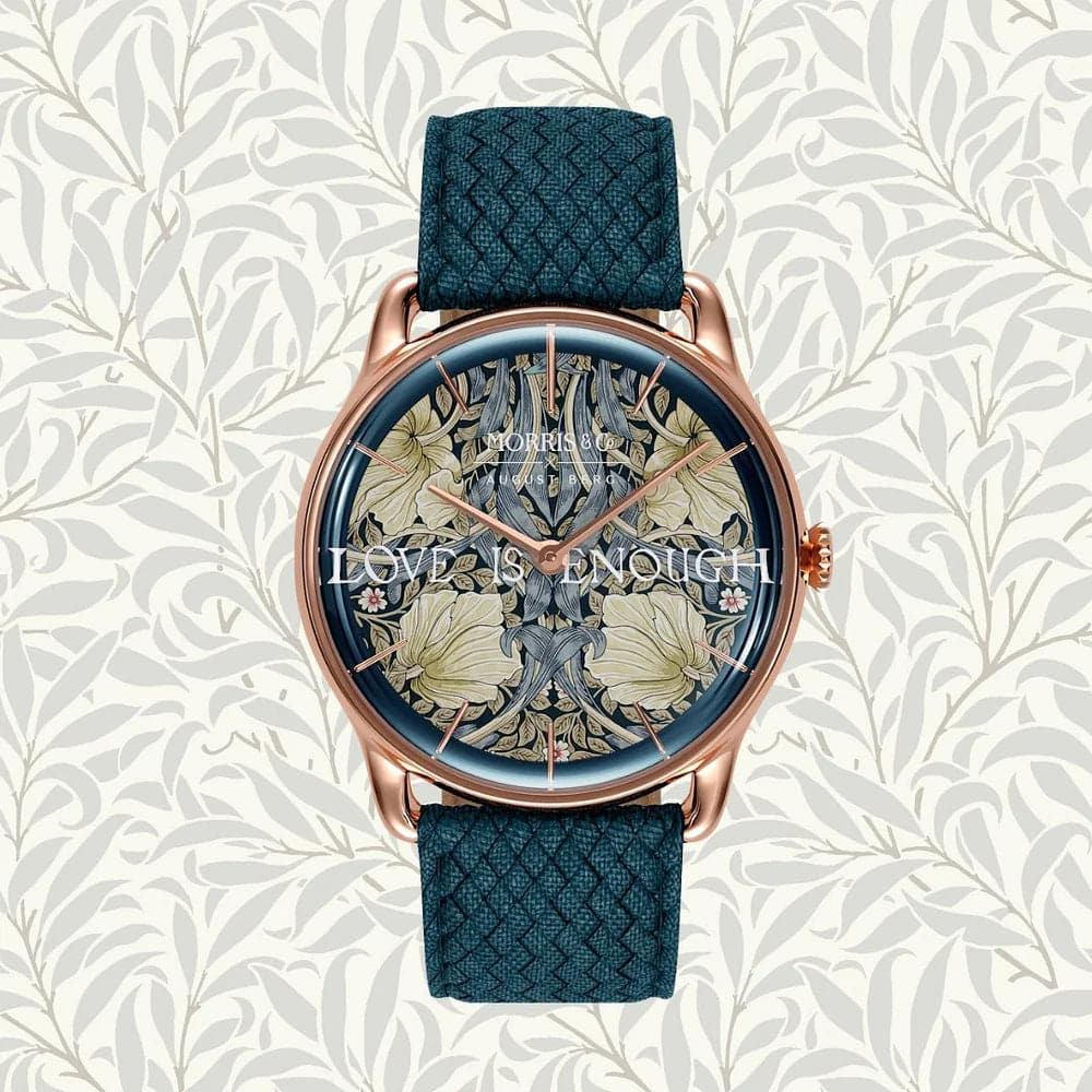August Berg X Morris & Co Men's Watch with Indigo Perlon Braided Nylon Strap - Model M1PL0538A16VID - Perfect for Casual Wear, Outdoor Activities & Everyday Use
