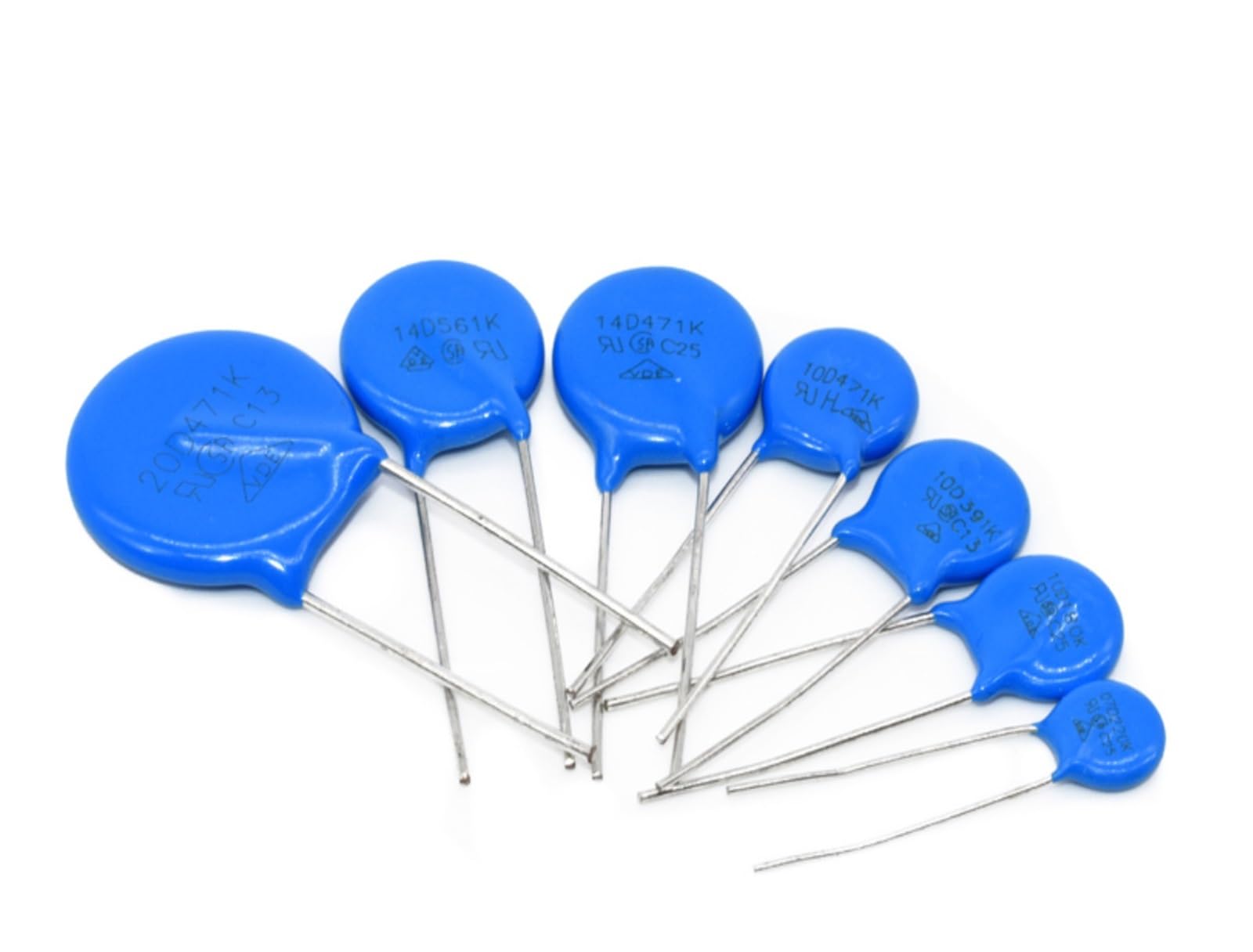 JOOCLA 50-Piece Pressure Sensitive Resistor Kit - 07D511K, 07D560K, 07D561K, 07D621K, 07D680K, 07D681K, 07D751K, 07D820K, 07D821K (Size: 07D561K) - Perfect for Electronics Repair, DIY Projects & Circuit Board Maintenance