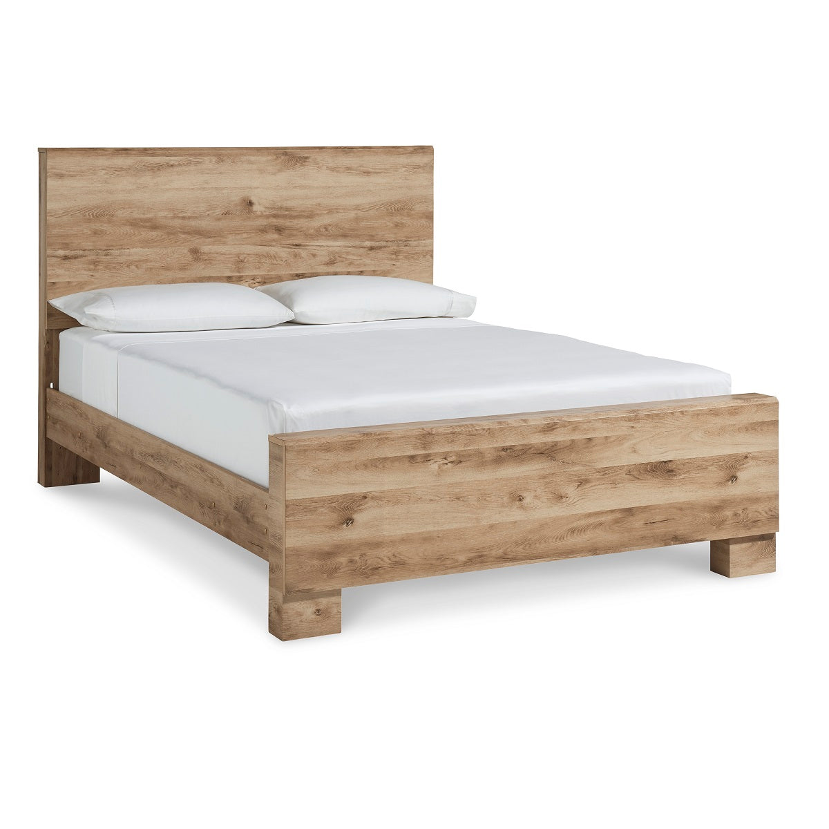 Hyanna Panel Bed - Queen Size Wooden Bed Frame with Upholstered Headboard, Modern Bedroom Furniture for Home Decor & Relaxation | Perfect for Master Bedrooms, Guest Rooms & Apartments