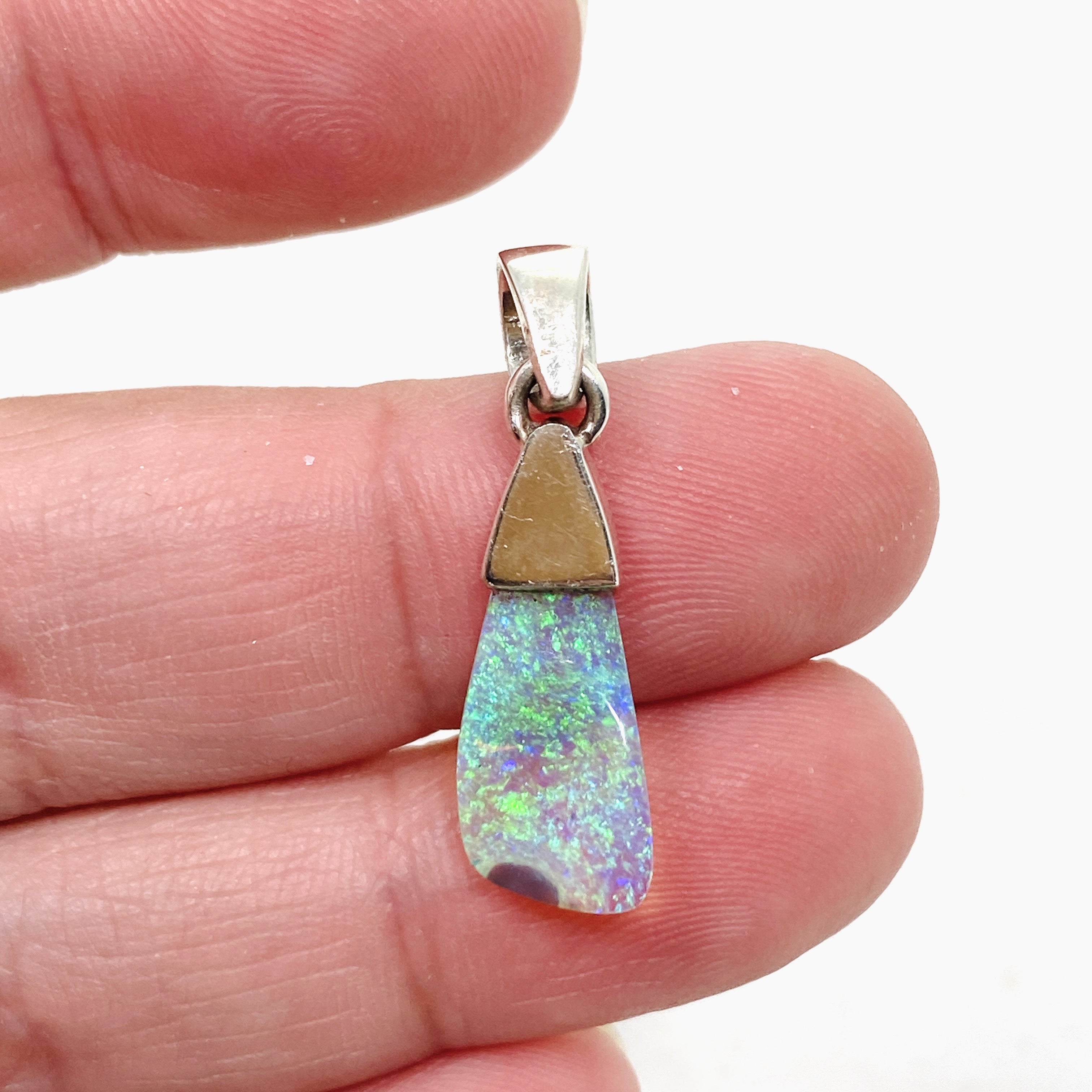 Natural Australian Opal Solid Freeform Pendant Necklace PPGJ809 - Unique Handcrafted Jewelry for Women, Perfect Gift for Birthday, Anniversary & Special Occasions
