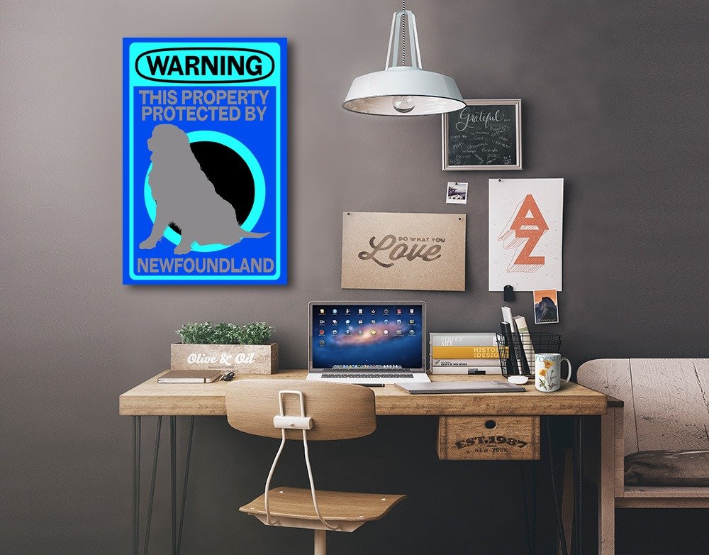 Lantern Press Newfoundland Warning Wall Art - 16x24 Wrapped Canvas Print for Home & Office Decor - Coastal Landscape Painting Perfect for Living Room, Bedroom or Beach House