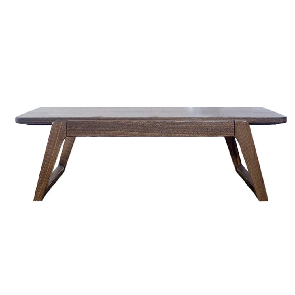 Japanese Style Solid Wood Coffee Table - Old Elm Tatami Low Table for Living Room, Bay Window, or Japanese Tea Room (Brown, 70x45x30cm) | Perfect for Small Spaces, Zen Decor & Minimalist Home