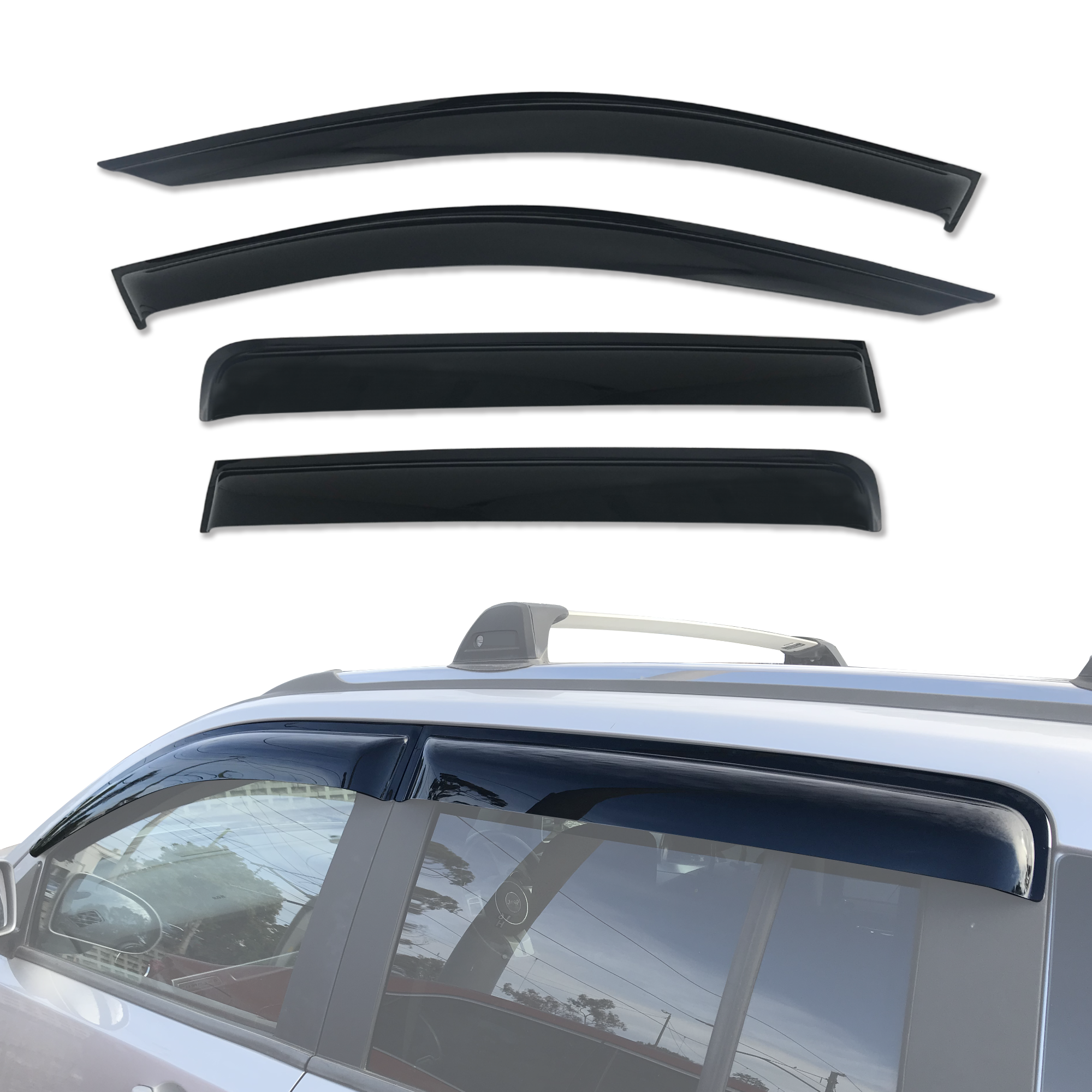 Weather Shields for Jeep Compass 2007-2017 | Rain Guards & Window Deflectors | All-Weather Protection for Off-Road & Daily Driving