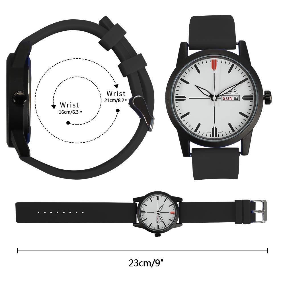 Premium Silicone Watch Band Strap - Soft, Durable & Comfortable with Stainless Steel Buckle - Perfect for Apple Watch, Samsung Galaxy & Fitness Trackers - Ideal for Workouts, Swimming & Everyday Wear