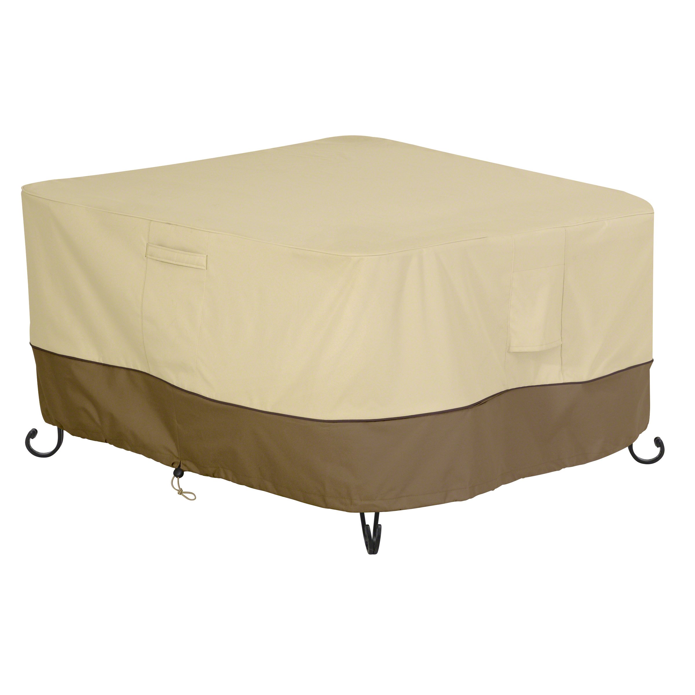 Classic Accessories Veranda 42 Inch Square Fire Pit Table Cover - Water-Resistant Outdoor Protection for Patio, Deck, and Backyard Gatherings