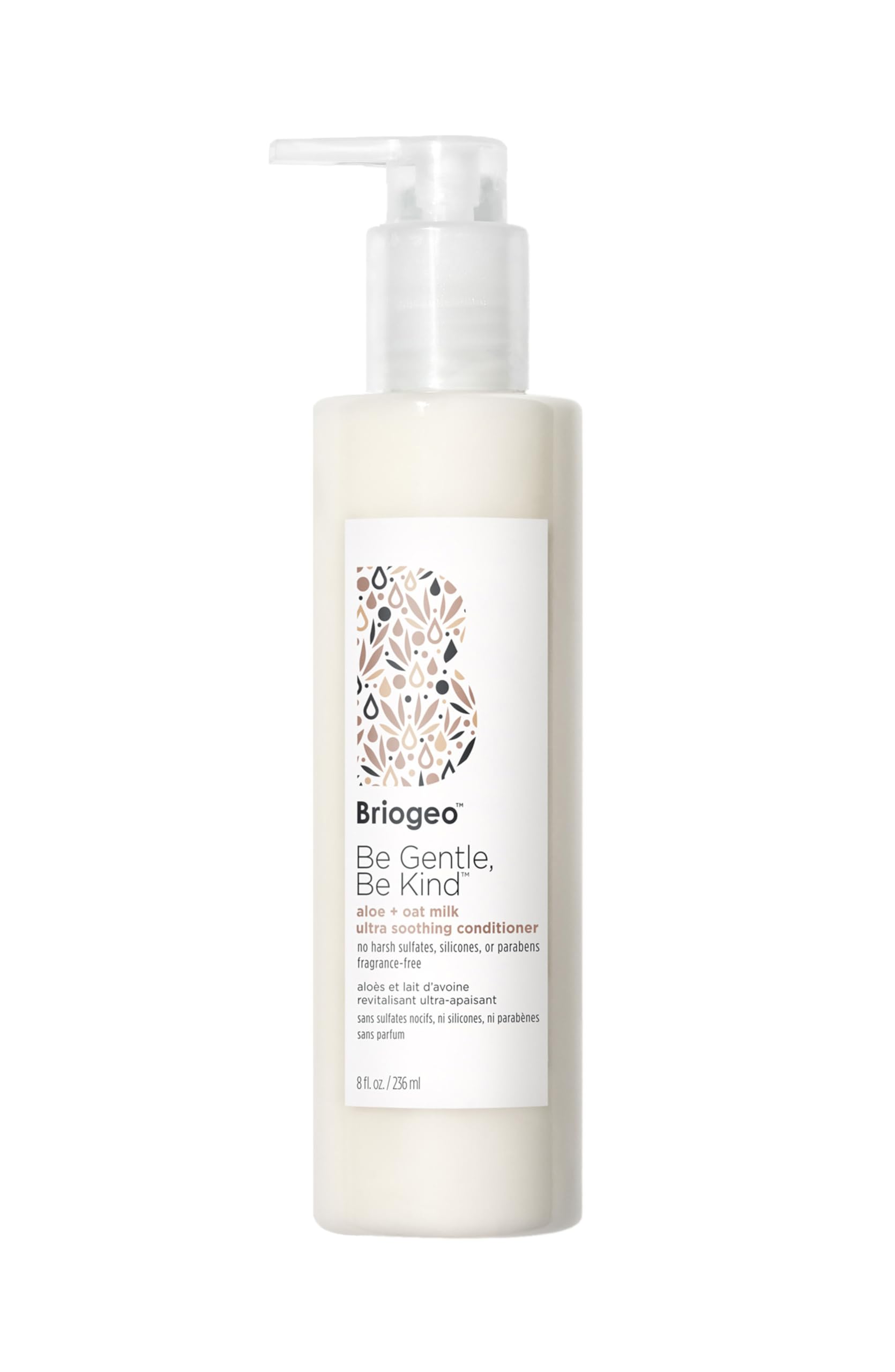 Briogeo Be Gentle Be Kind Aloe + Oat Milk Ultra Soothing Conditioner 8 fl oz - Hypoallergenic, Fragrance Free, Vegan & Cruelty-Free Hair Care | Dermatologist Approved for Sensitive Scalp | Perfect for Dry, Damaged Hair & Post-Color Treatment