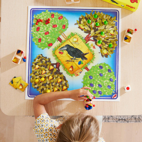 Haba Orchard Cooperative Wooden Board Game for Kids - Fun Educational Family Game for Preschool Learning & Teamwork Skills (Perfect for Classroom, Birthday Parties & Family Game Nights)