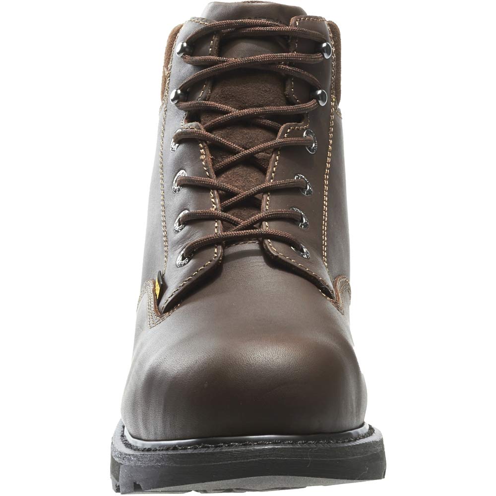 Wolverine Men's Cannonsburg Work Boots - Durable Leather Steel Toe Shoes for Construction & Outdoor Work | Comfortable Safety Footwear for Job Sites, Hiking & Heavy Duty Use