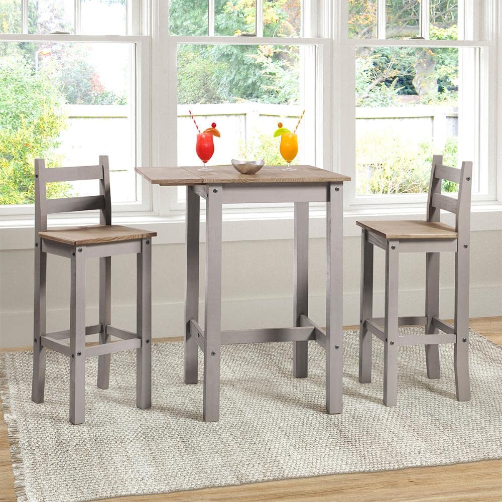 Drop Leaf Dining Table Set with 2 Chairs - 31.5