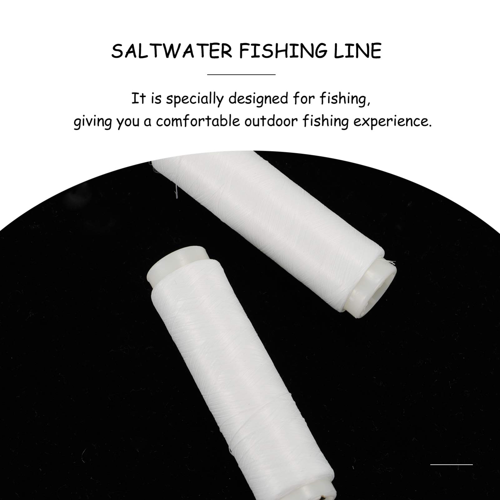 BESPORTBLE 2 Rolls High Elastic Fishing Line - Professional Wear-Resistant Nylon Fishing Ropes for Saltwater & Freshwater Fishing - Perfect for Deep Sea, Lake, and River Angling