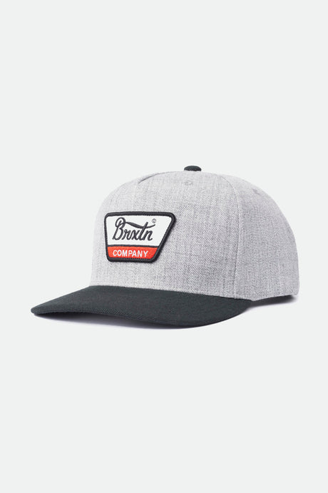 Linwood C MP Snapback Hat - Heather Grey & Black Adjustable Baseball Cap for Men & Women - Perfect for Sports, Casual Wear & Outdoor Activities