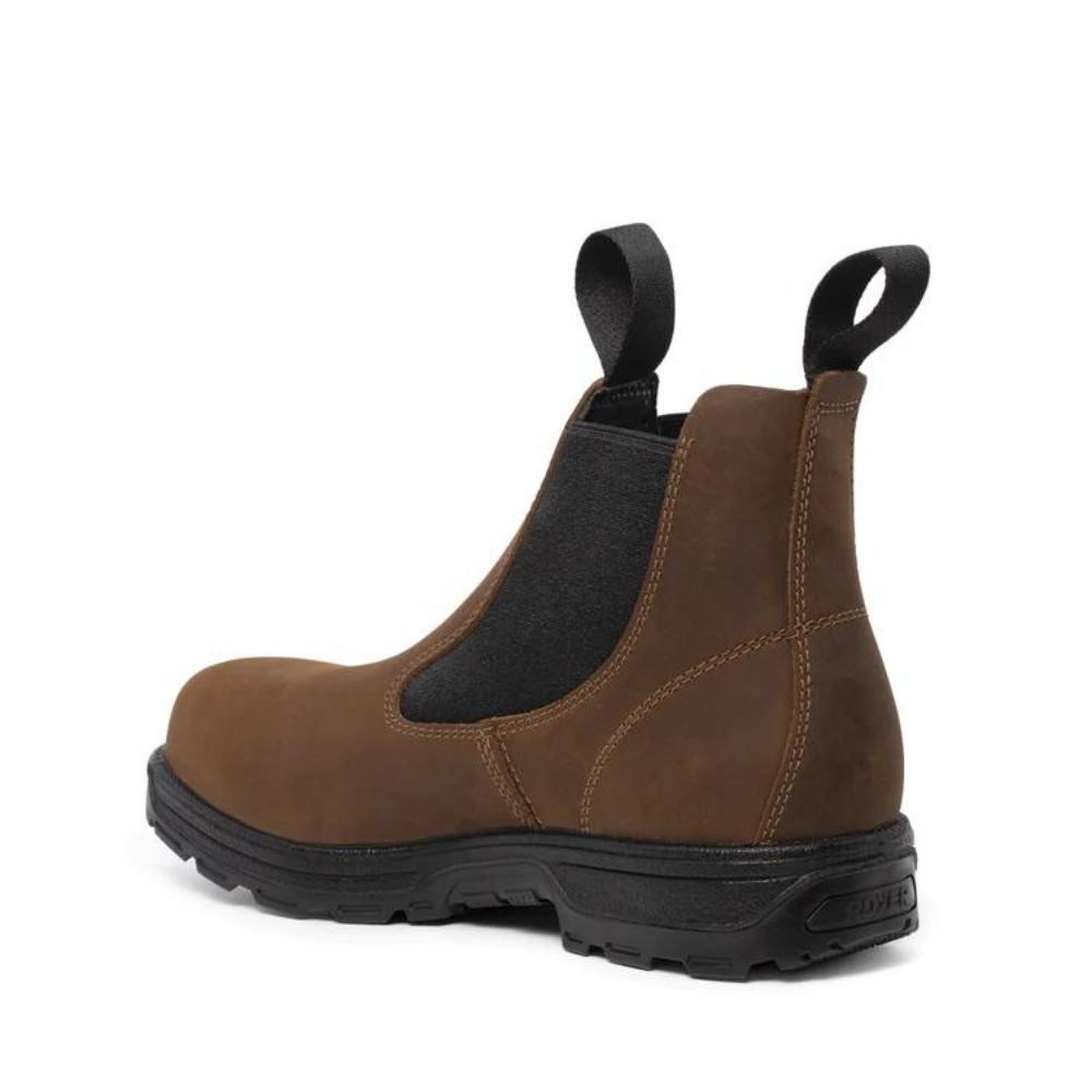 Royer 5631GT Romeo Unisex Slip-On Composite Toe Work Boots - Brown Safety Shoes for Construction, Warehouse & Industrial Work