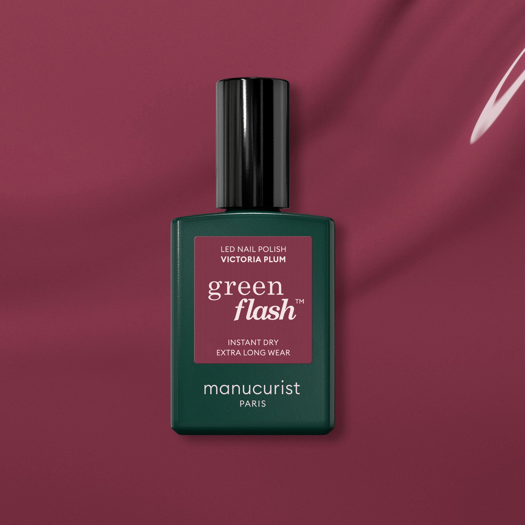 Green Flash Gel Polish in Victoria Plum - Long-Lasting Nail Polish for Salon-Quality Manicures at Home | Perfect for Weddings, Parties & Special Occasions