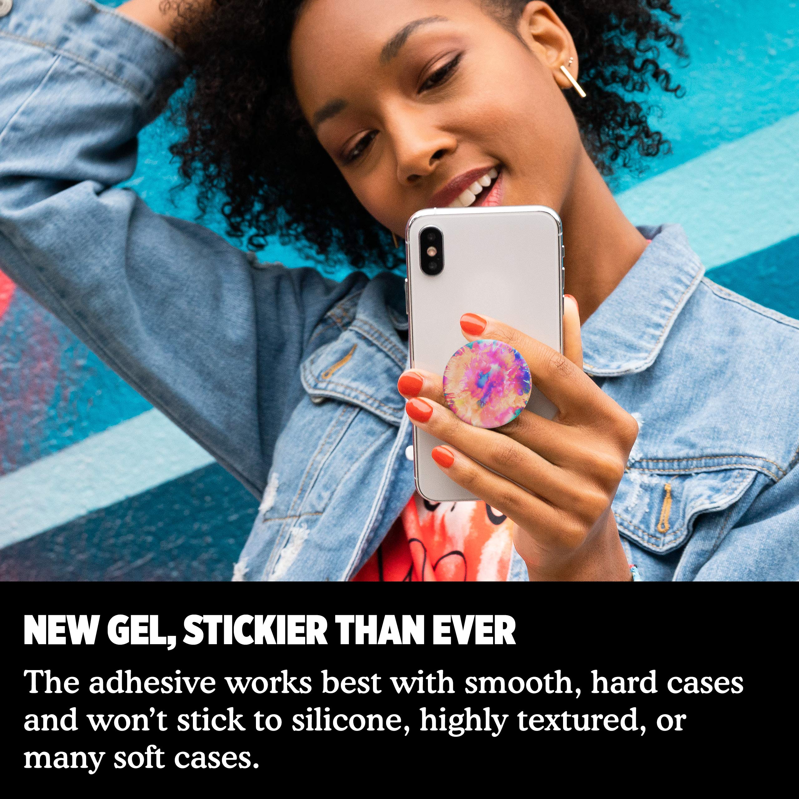PopSockets Expanding Phone Grip with Kickstand - Watercolor Chroma Splash PopGrip for iPhone & Samsung - Perfect for Hands-Free Viewing, Gaming & Selfies