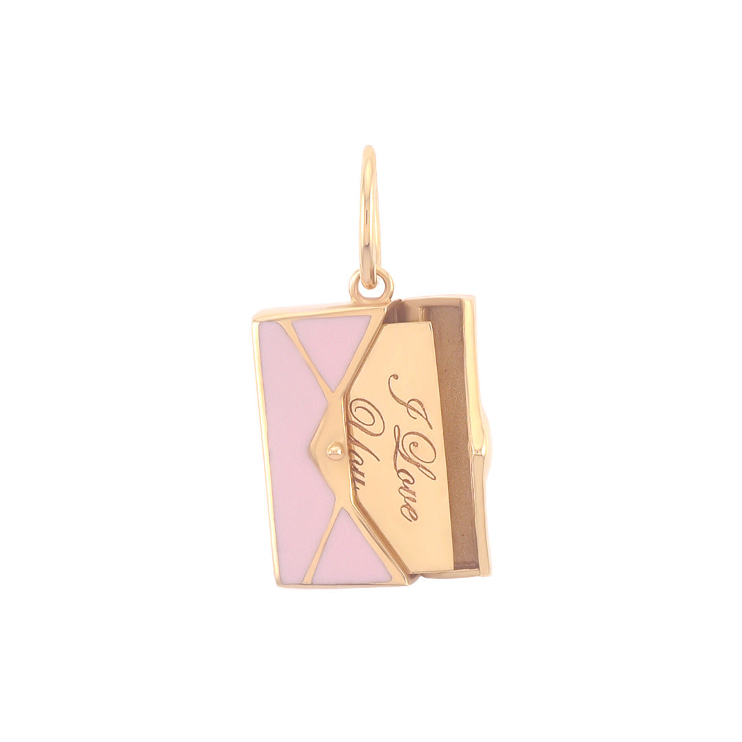 Romantic Pink Love Letter Charm Pendant - Perfect for Valentine's Day Gifts, Anniversary Jewelry & Sweetheart Necklaces