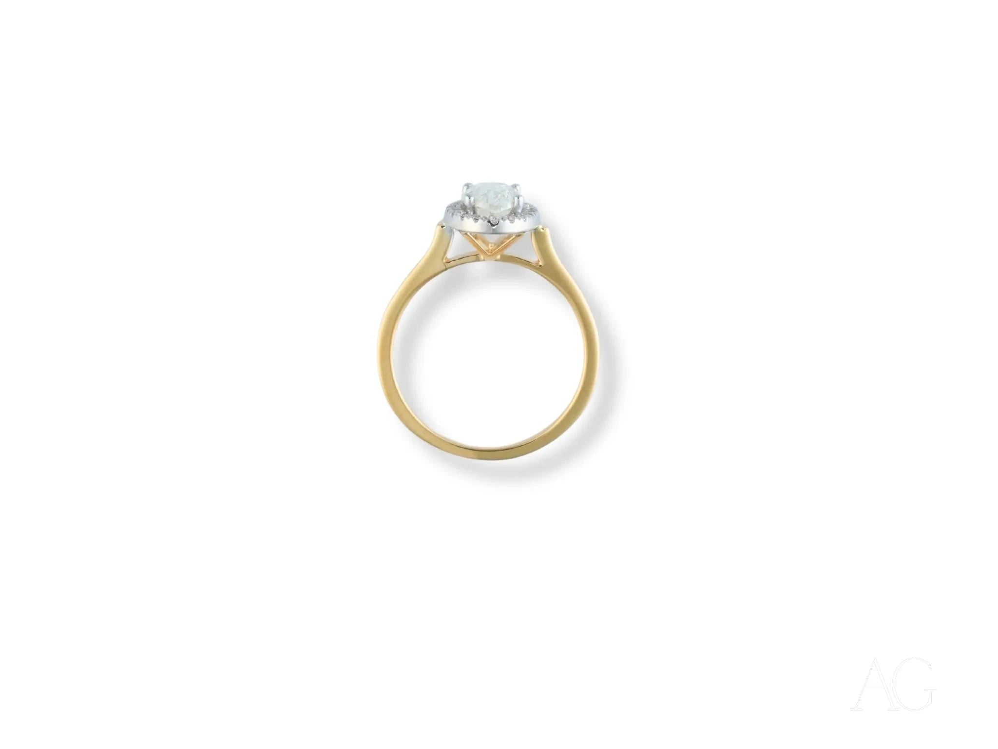 Eternal Halo Engagement Ring - 14K White Gold Diamond Wedding Band for Women | Perfect Proposal, Anniversary & Bridal Jewelry Gift