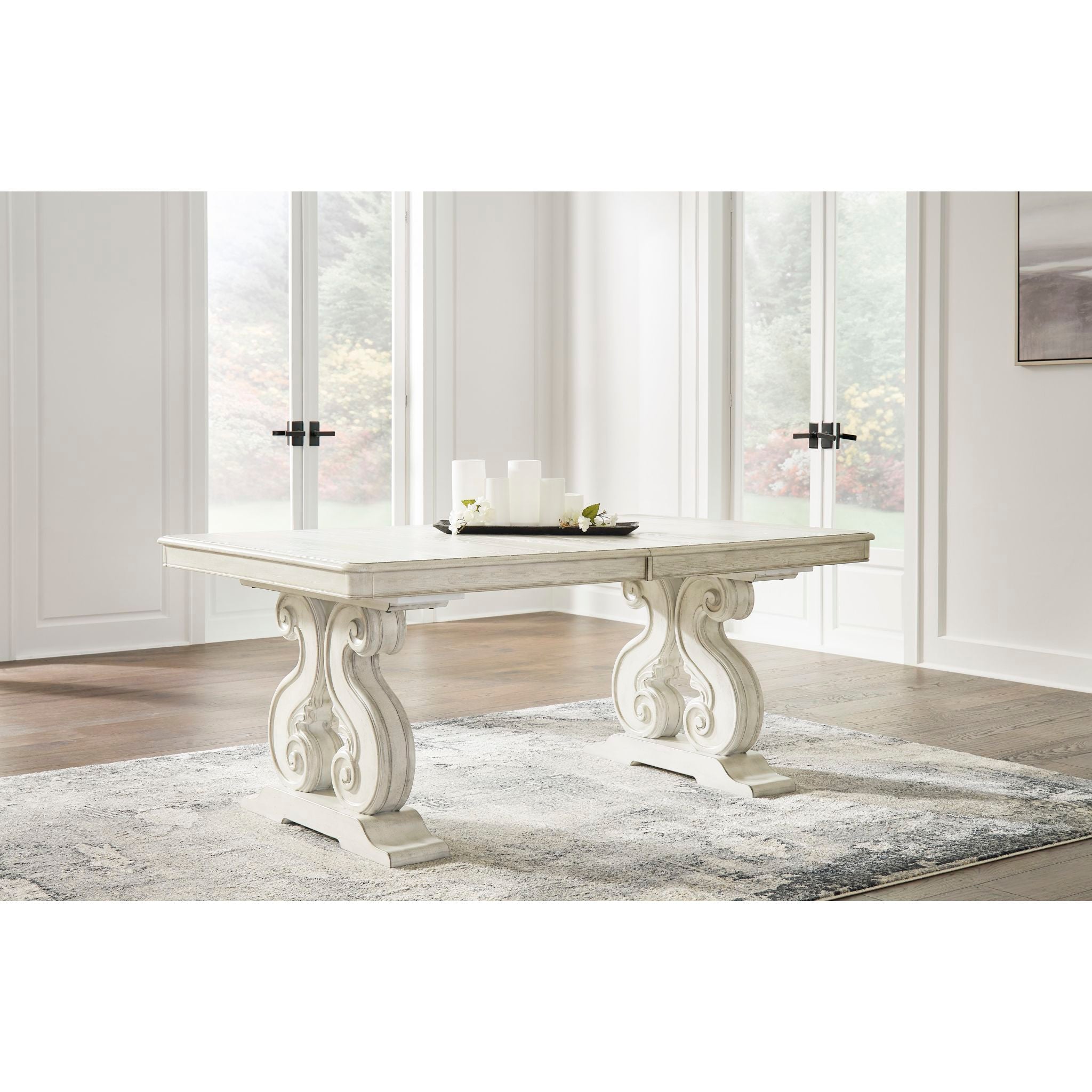 Arlendyne 5-Piece Modern Dining Set - Round Glass Table & 4 Upholstered Chairs for Kitchen, Breakfast Nook & Small Spaces