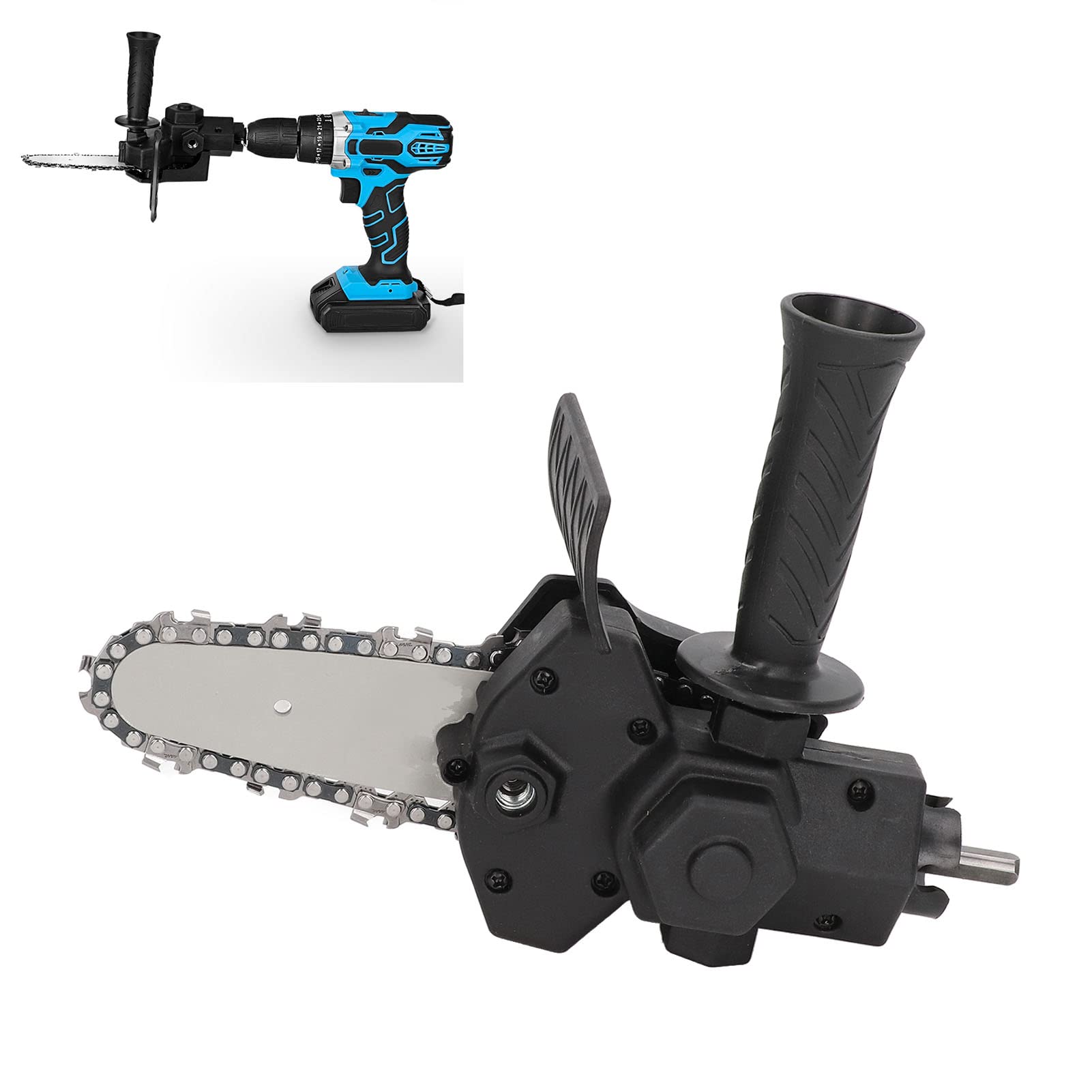 **Cordless Reciprocating Saw & Mini Chainsaw Attachment – Electric Drill Saw for Wood Cutting & Drilling | Portable DIY Tool for Home Renovation & Woodworking Projects**