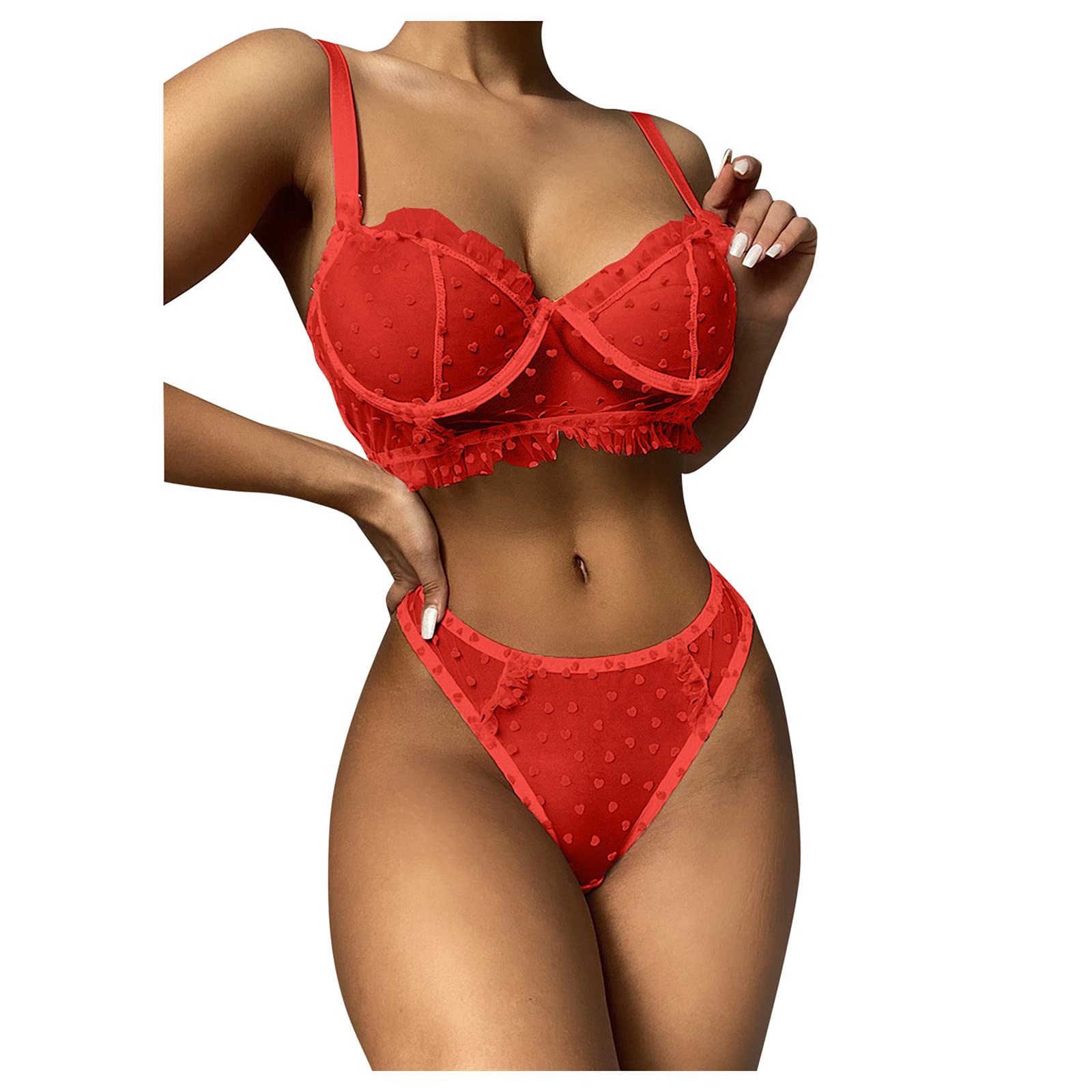 Sexy Lace Steel Ring Sleepwear Garter Set - Women's Fashion Lingerie & Pajamas for Romantic Nights & Boudoir Photography