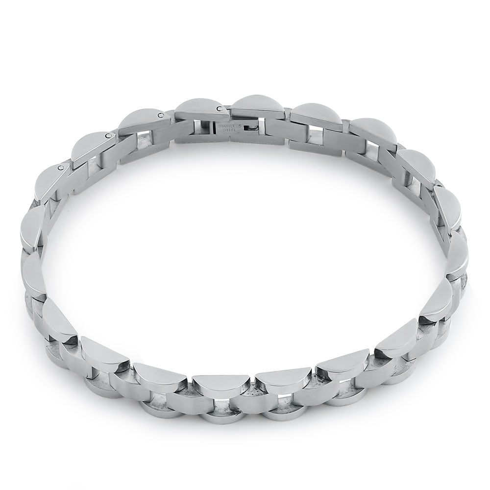 Stainless Steel Rounded Link Bracelet for Women - Elegant & Durable Jewelry for Everyday Wear, Gifts & Special Occasions