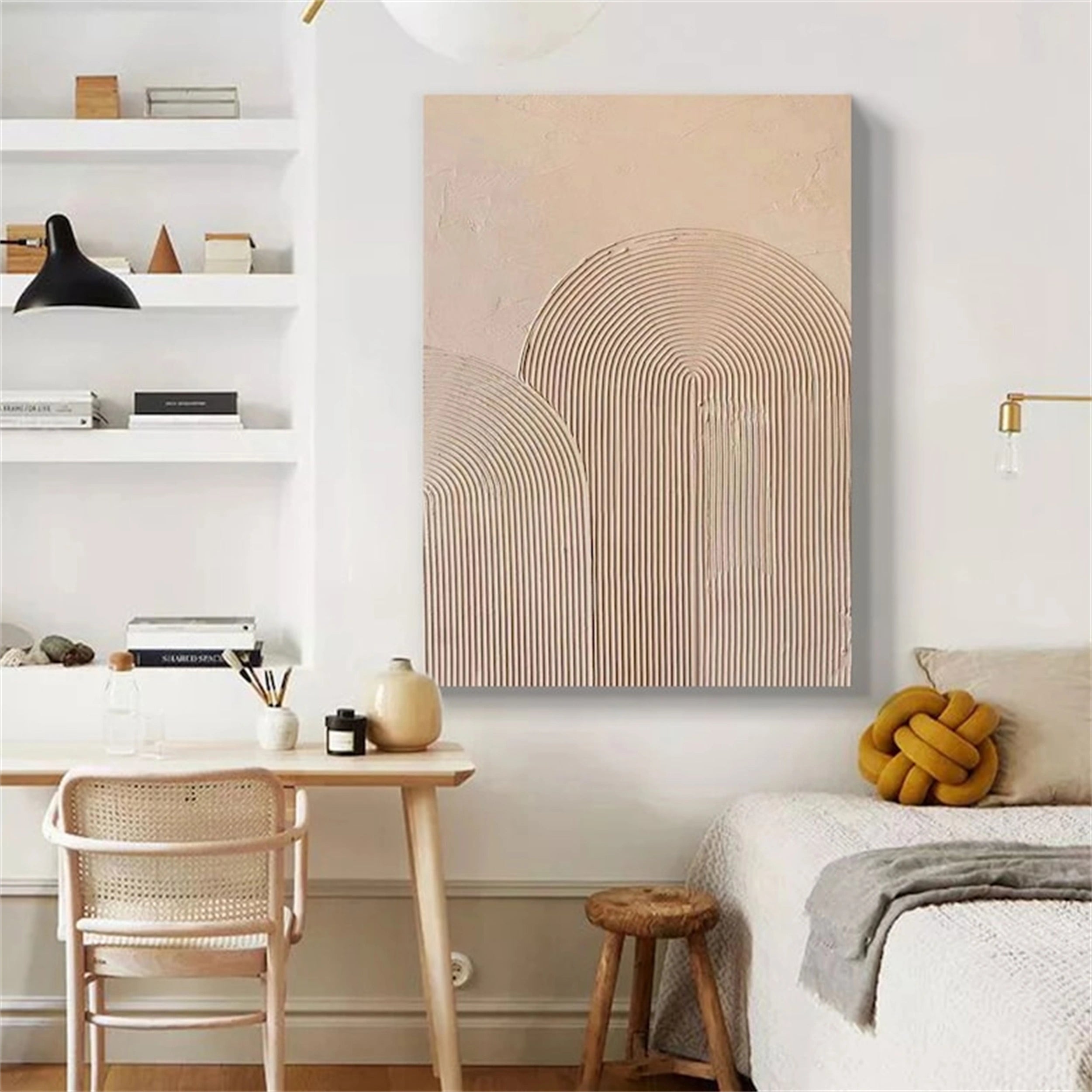 Beige & Brown Abstract Wall Art Print #BB073 - Modern Home Decor for Living Room, Bedroom & Office