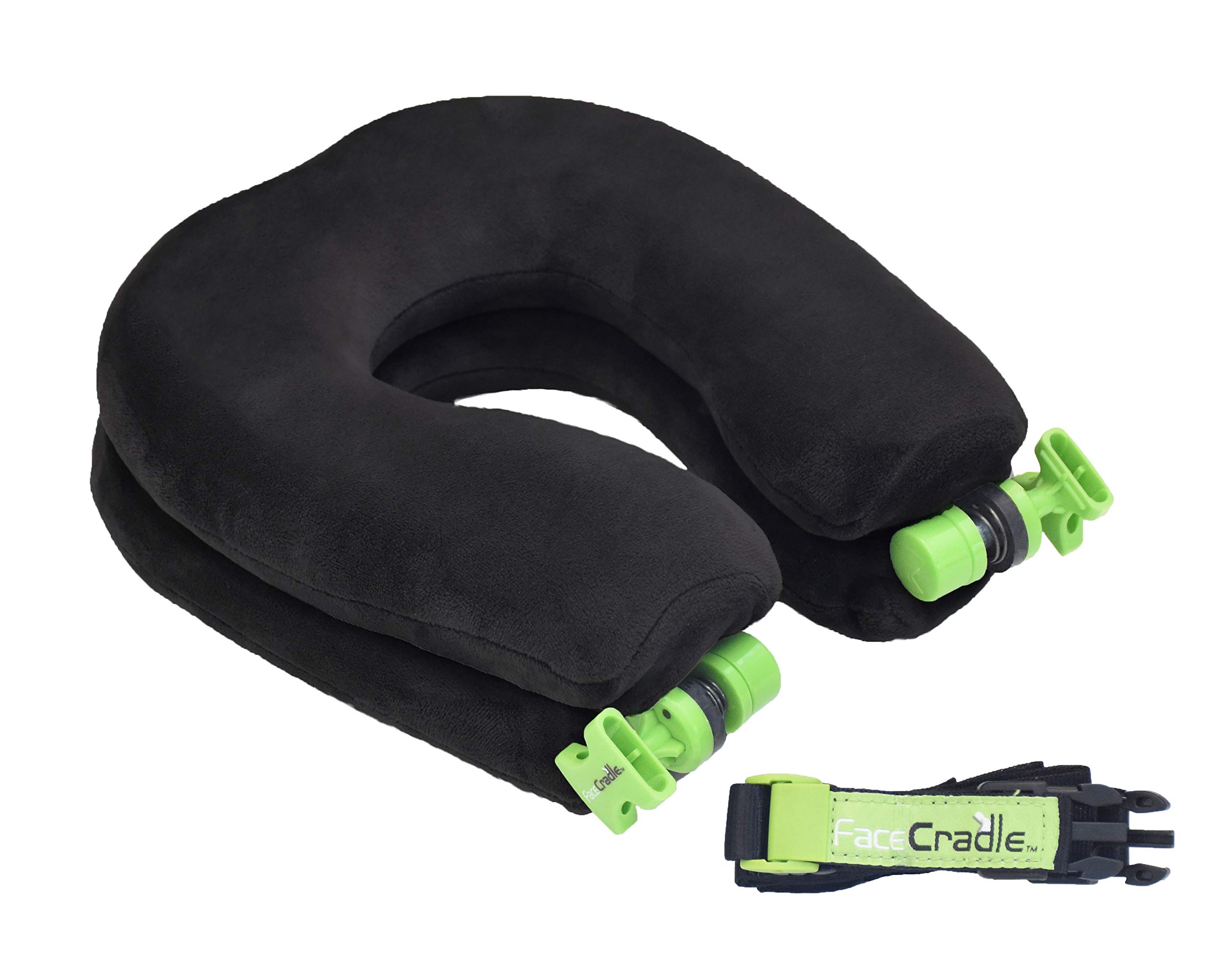 FaceCradle Wanderlust Adjustable Travel Neck Pillow - Ergonomic Headrest for Airplane, Car & Train Travel - Perfect for Long Flights, Road Trips & Commuting