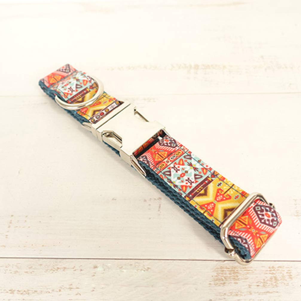 Handmade Adjustable Dog Collar for Small Medium Large Dogs - Soft Comfortable Pet Collar with D-Ring for Leash - Perfect for Walking, Training, and Outdoor Adventures