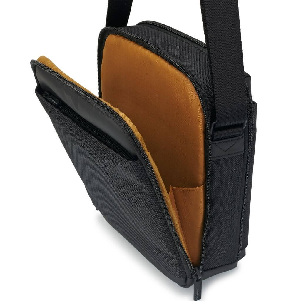 Hedgren Inc RFID Blocking Crossbody Bag - Vertical 10 Pouch Anti-Theft Travel Purse (Black) | Perfect for Daily Commute, Shopping & Secure Travel Accessories