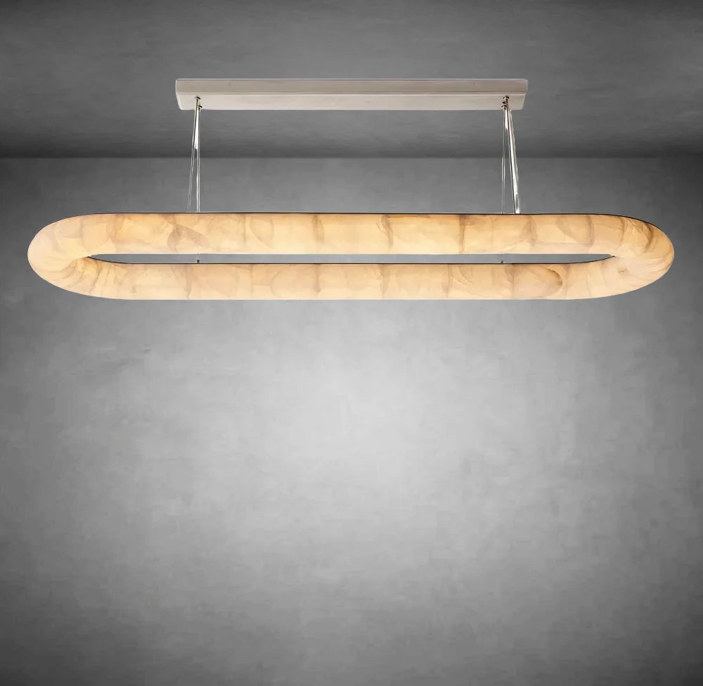 Elegant Maurice Lisse Oval Chandelier - Modern Crystal Ceiling Light Fixture for Dining Room, Bedroom & Living Room Decor
