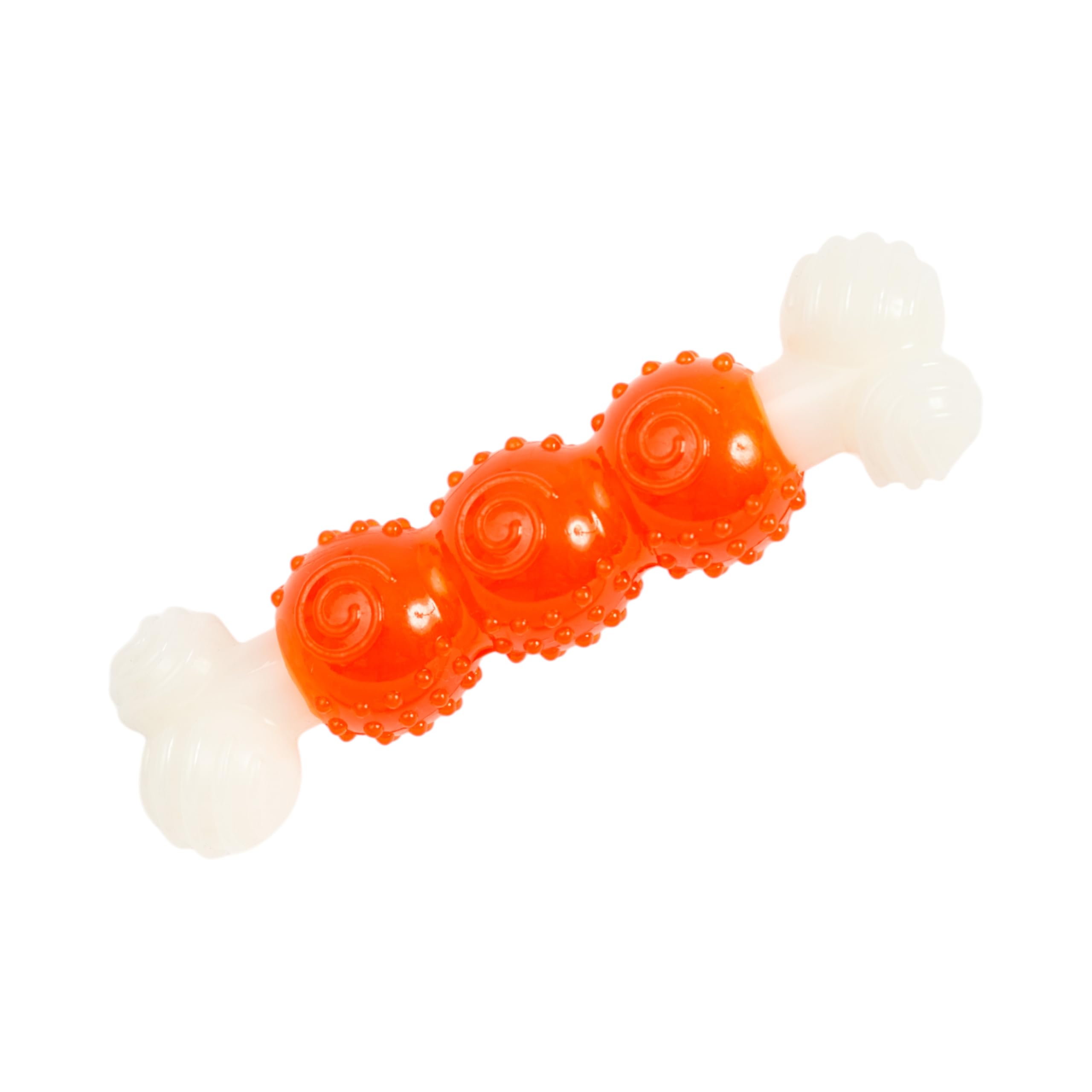 **Durable TPR Nylon Bone Chew Toy for Dogs – Non-Toxic, Teeth Cleaning & Gum Massage – Ideal for Small, Medium & Large Breeds – Orange (7-Inch) – Perfect for Aggressive Chewers & Dental Health**