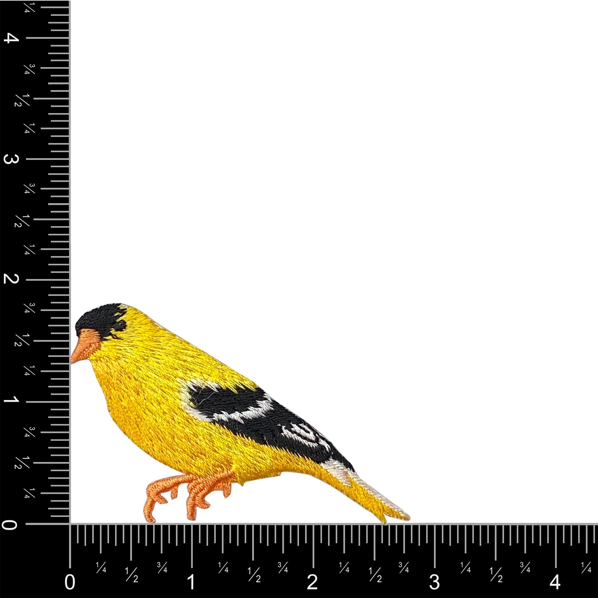 Yellow Finch Bird - Goldfinch Embroidered Iron-On Patch for Jackets, Hats & DIY Crafts | Durable & Vibrant Sew-On Applique for Clothing & Accessories