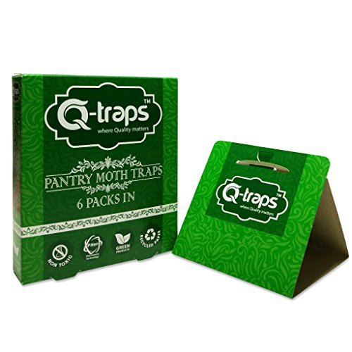 Pantry Moth Traps - 6 Pack Safe & Non-Toxic Pheromone Traps for Indian Meal Moths, Kitchen & Food Storage Pest Control | Odorless, Insecticide-Free | Ideal for Pantries, Cupboards & Grain Storage Areas