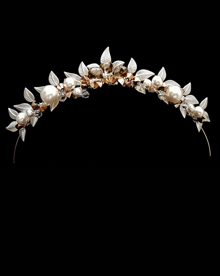 Elegant Rose Gold Leaf Bridal Headpiece - 'Amara' Wedding Crown by Kezani | Perfect for Brides, Race Day Events & Special Occasions