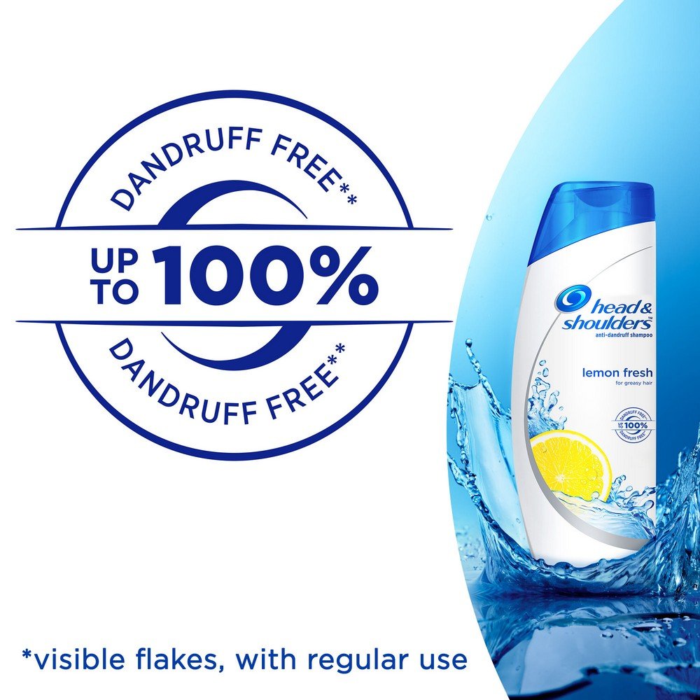 Head & Shoulders Lemon Fresh Shampoo 80ml - Refreshing Dandruff Control Shampoo for Men & Women - Perfect for Daily Hair Care & Scalp Refreshment