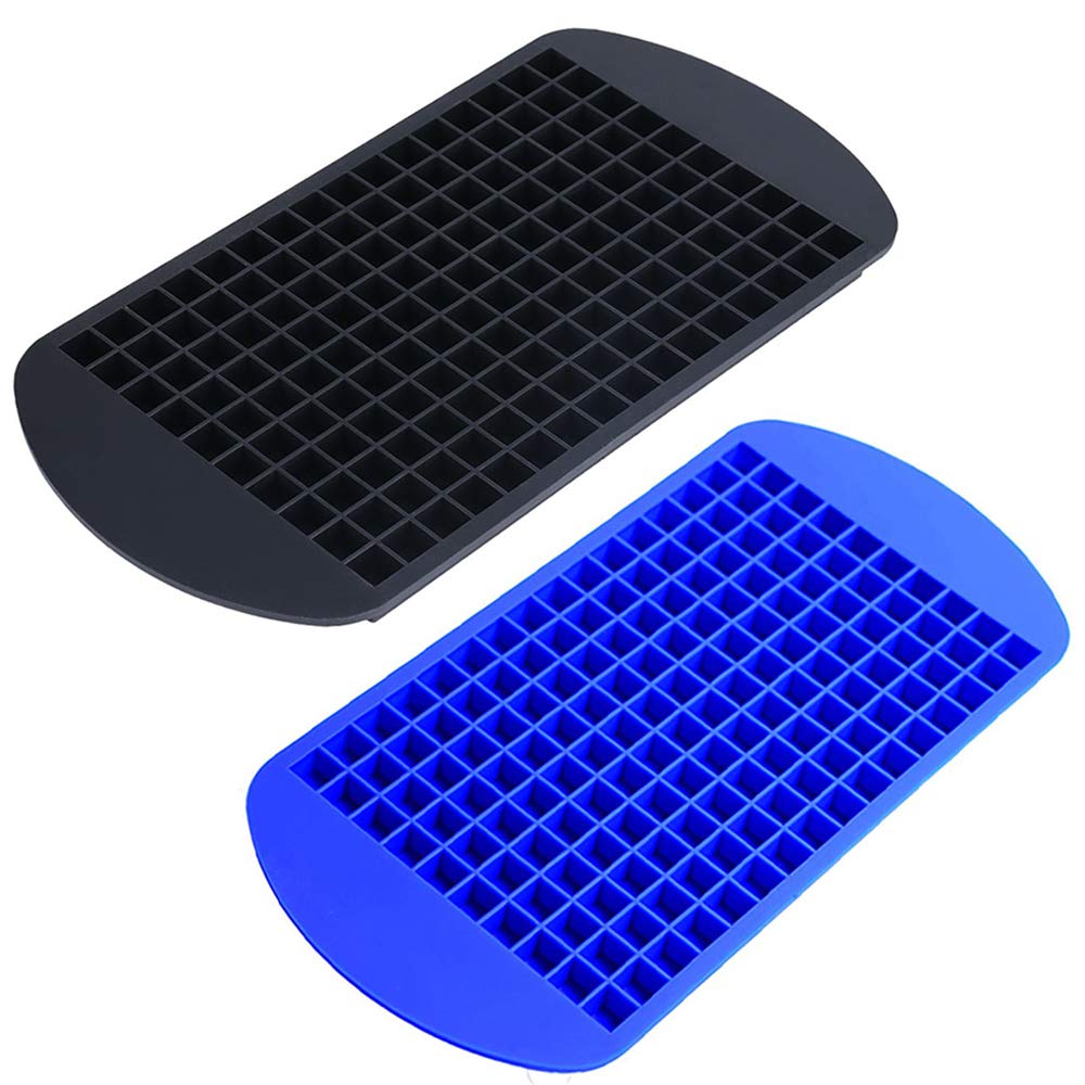 Baixikly 2-Pack Square Ice Cube Trays - 160 Mini Grids for Whiskey, Cocktails & Baby Food | Perfect for Freezer, Parties & Home Bars