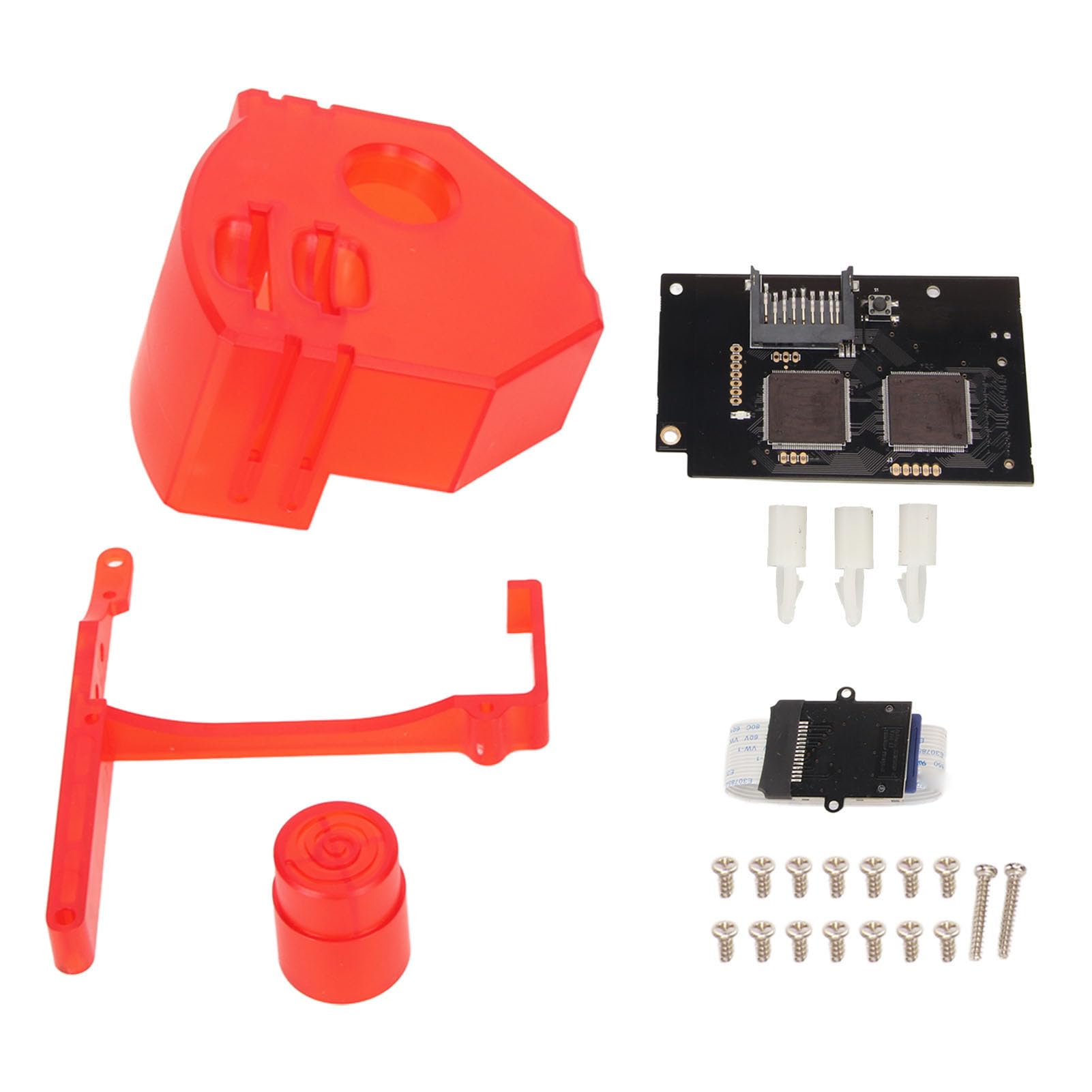 Optical Drive Sim Card & Storage Card Riser Kit V5.20 - Fast Play for DC Console VA1 (Transparent Red) - Perfect for Gaming Console Storage Expansion & Data Transfer