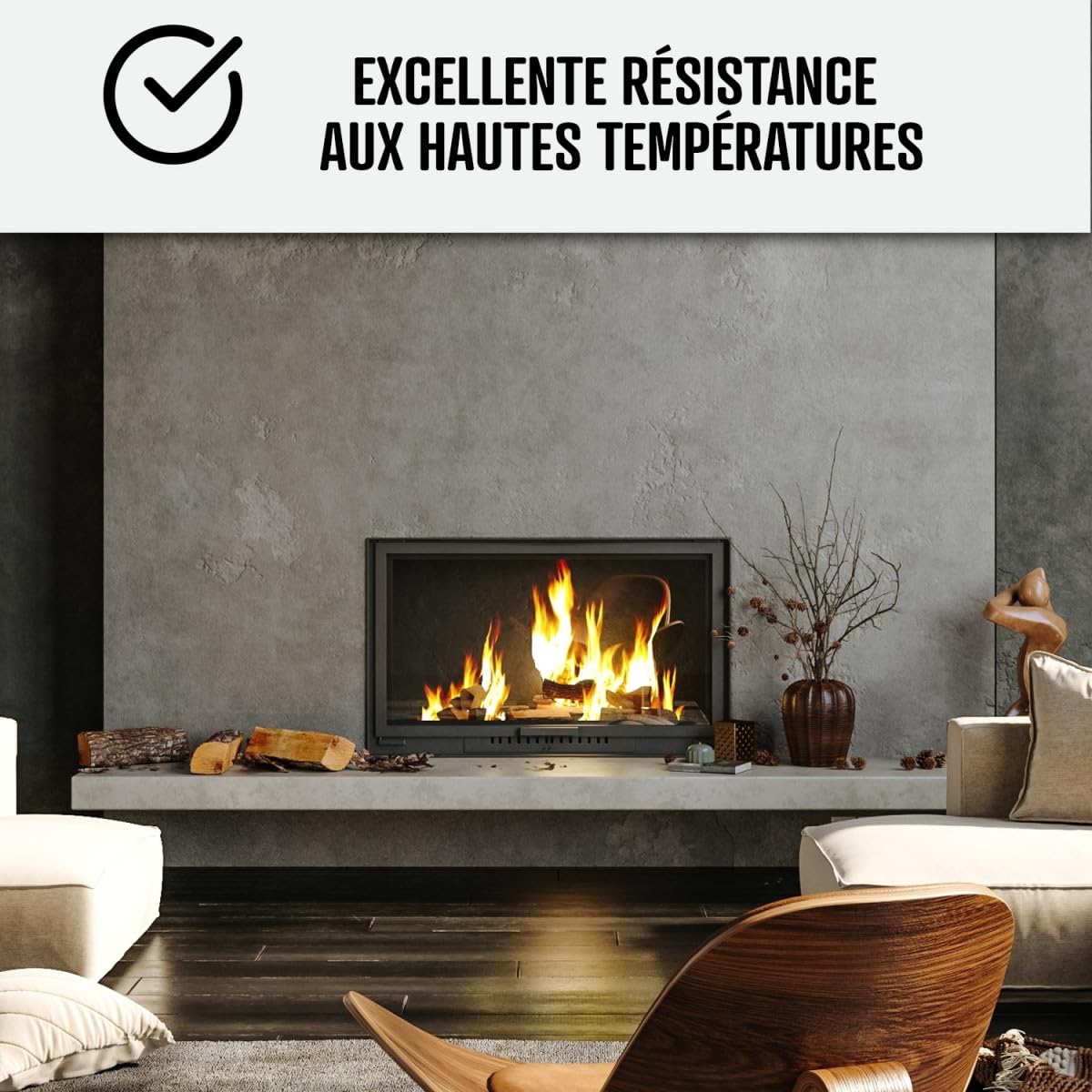 Polished Concrete Kit for Fireplace - 10 m² (2 Layers) Light Green Marang - ARCANE INDUSTRIES | DIY Fireplace Renovation & Modern Home Decoration