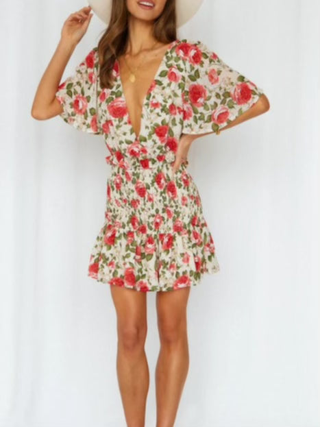 Field of Flowers Dress - Floral Print Summer Dress for Women | Perfect for Beach, Garden Parties & Outdoor Events