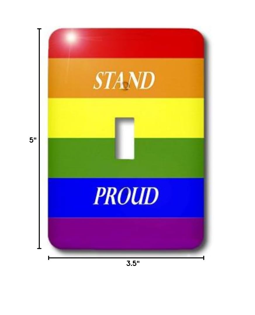 3D Rose Florene Lifestyle Gay Pride Single Toggle Switch - Decorative Light Switch Cover for Home & Office - Perfect for LGBTQ+ Pride Decor, Bedroom, Living Room, and Workspace
