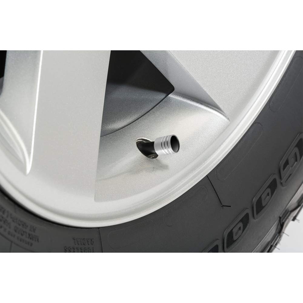 Chevrolet Impala Black & Silver Dual Logo Aluminum Tire Valve Stem Caps - Durable Cylinder-Style for Car Wheels, Perfect for Customization & Car Accessories Upgrades
