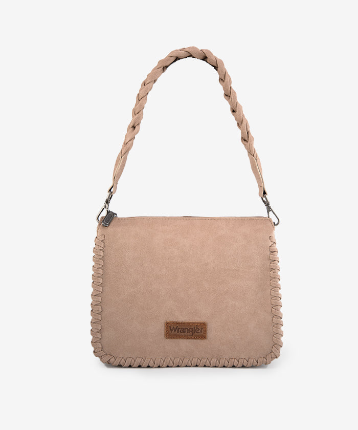 Wrangler Braided Crossbody Bag for Women - Stylish Leather Shoulder Purse with Adjustable Strap, Perfect for Travel, Shopping & Everyday Use