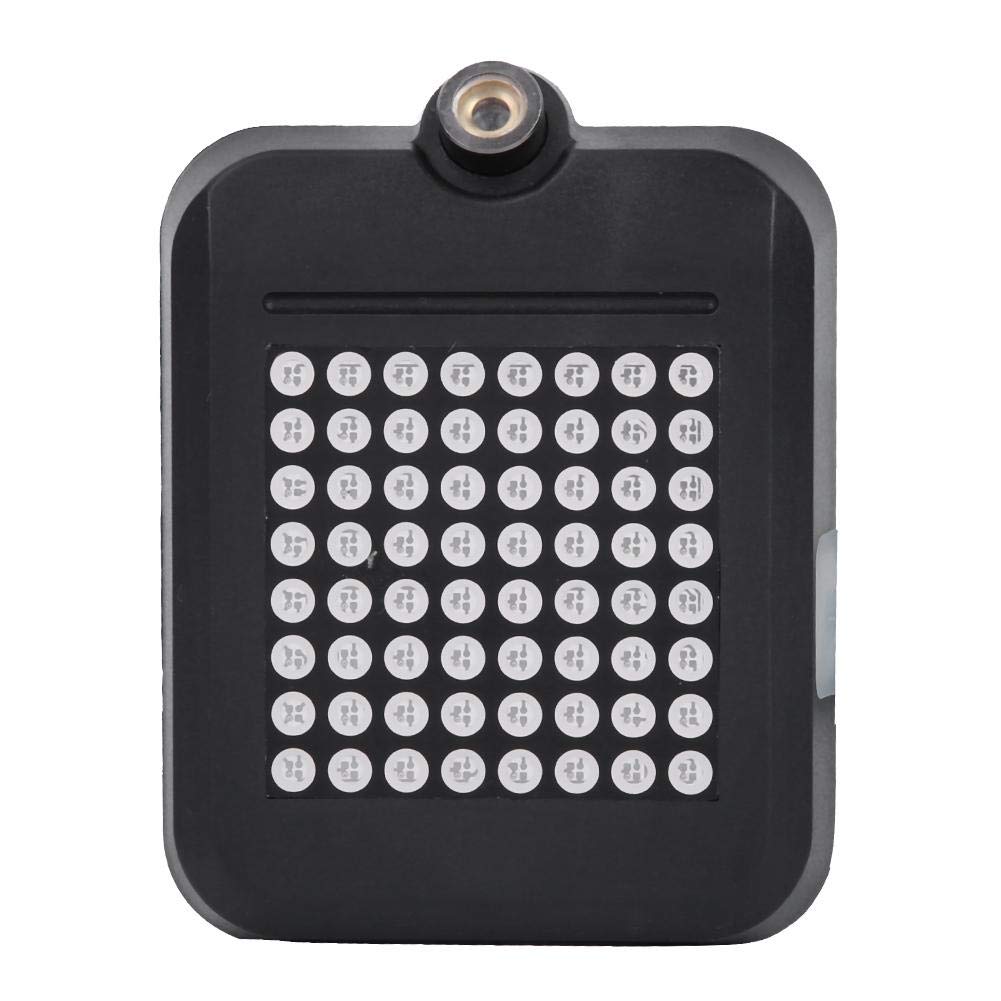 FECAMOS 64 LED Turn Signal Light - High Visibility 7 Screen Rotation Changes for Motorcycle, Bicycle & Outdoor Sports - Perfect for Night Riding & Safety Alerts