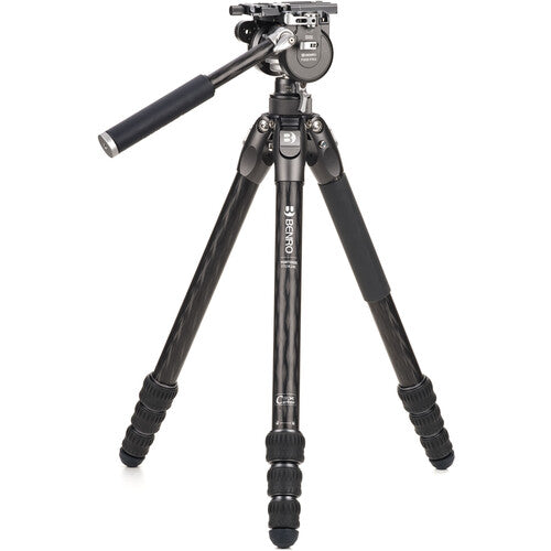 Benro Tortoise 4 Section Carbon Fiber Tripod with FS36PRO Head - Professional Travel & Outdoor Photography Tripod for DSLR Cameras