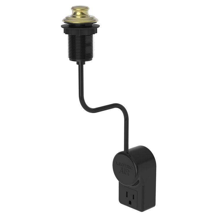 Jacobean Air Activation Switch Garbage Disposer with Power Adapter - Polished Brass Finish for Kitchen Sink - Easy Waste Disposal & Modern Home Upgrade