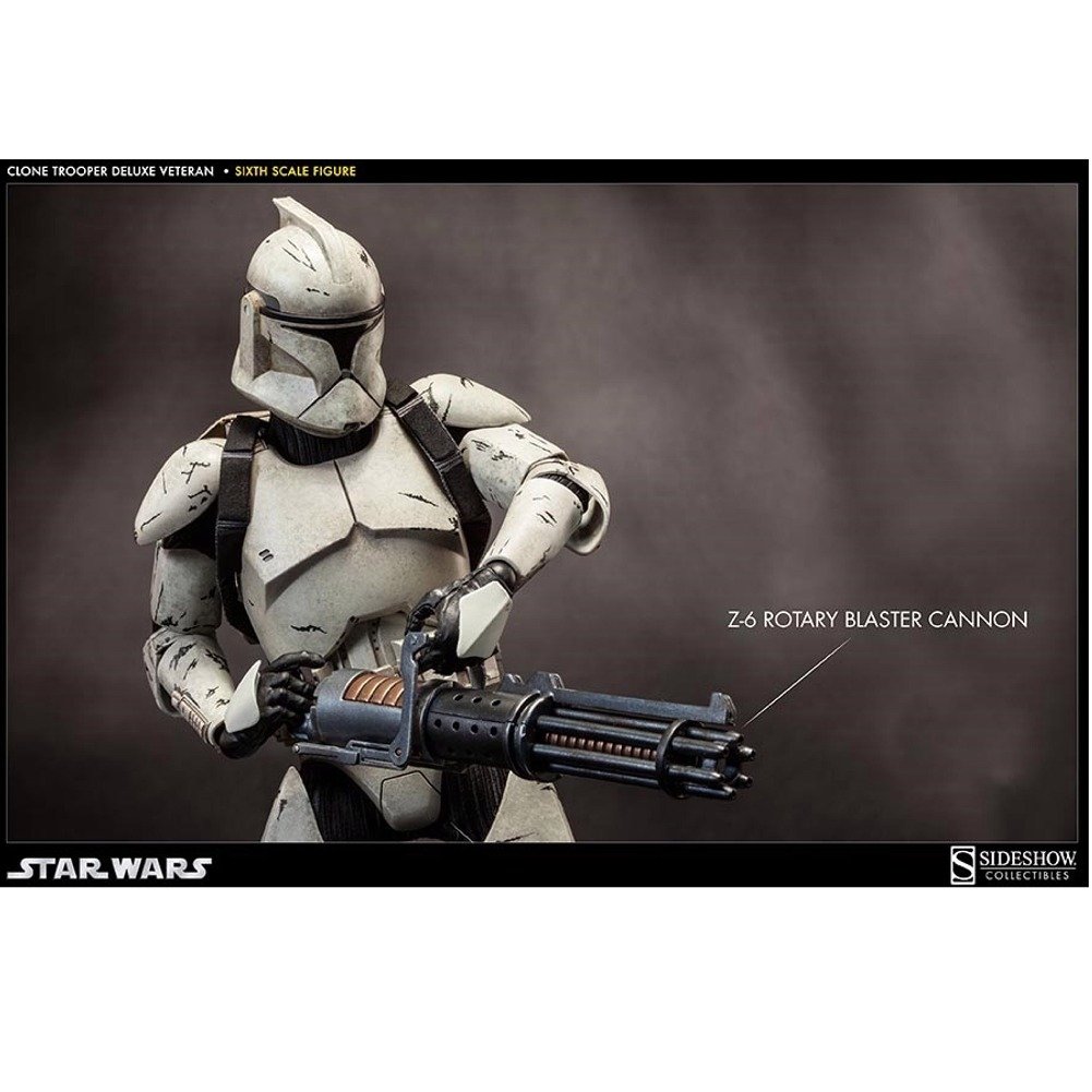 STAR WARS Clone Trooper Deluxe 12-Inch Action Figure - Premium Collectible Sideshow Toy with Shiny Armor | Perfect for Display, Gifts & Star Wars Fans Collection