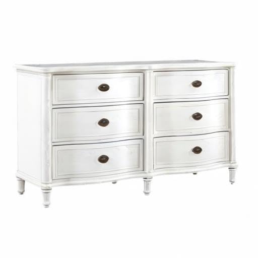 Beaumont Lane 6-Drawer Cotton Dresser for Bedroom - Stylish Storage Chest with Smooth Gliding Drawers for Clothes & Linens Organization