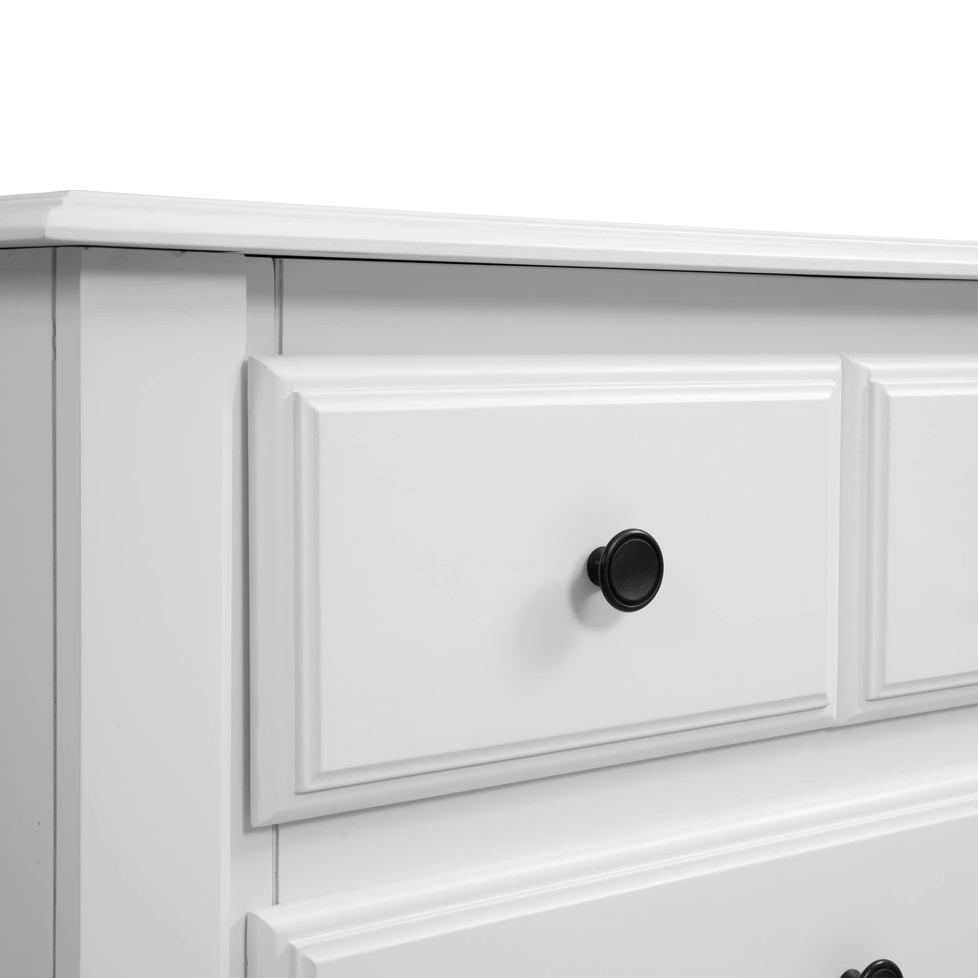 Mid Century Modern Nightstand - Wooden Bedside Table with Drawer & Shelf, White - Stylish End Table for Bedroom Storage & Living Room Decor