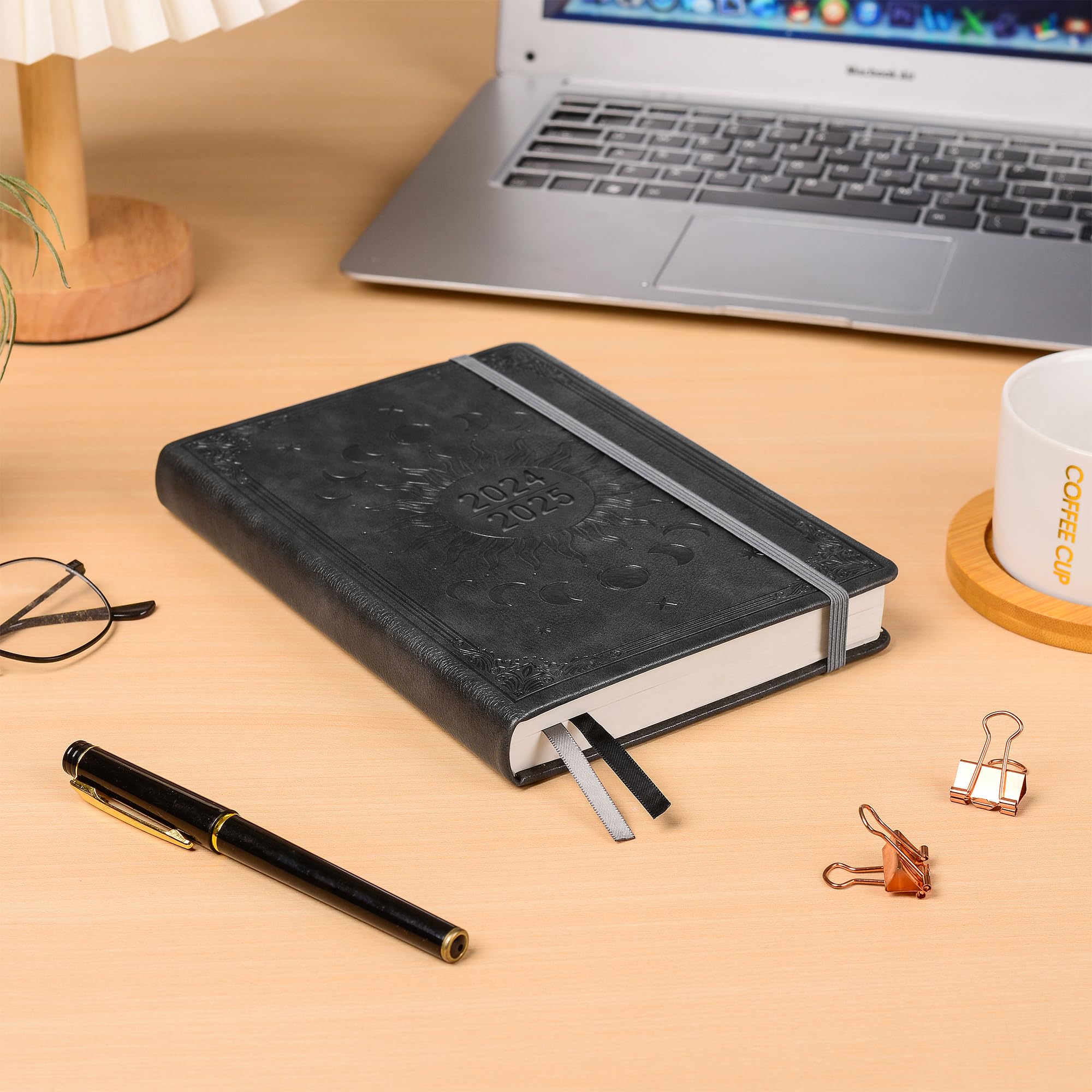 2024-2025 Academic Planner A5 Size (5.9×8.5 Inch) - Daily Page a Day from August 2024 to July 2025 with Monthly View, Includes Pen Set, Tabs, Bookmarks & Inner Pocket - Perfect for Students, Teachers & Office Professionals - Dark Grey